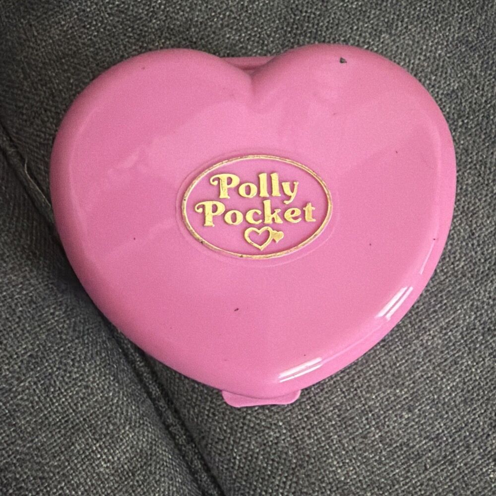 Bluebird Pin Polly Pocket Starlight Castle Heart Compact Only 1992 Vintage - Picture 5 of 9